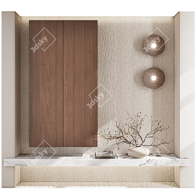 Modern Hallway 3D Furniture Set 3D model image 1