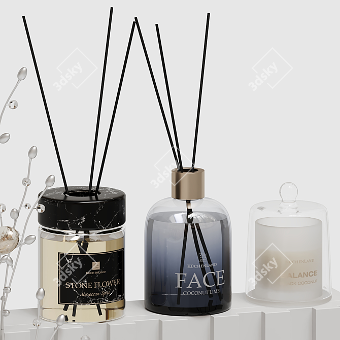 Luxury Home Fragrance Set 3D model image 4