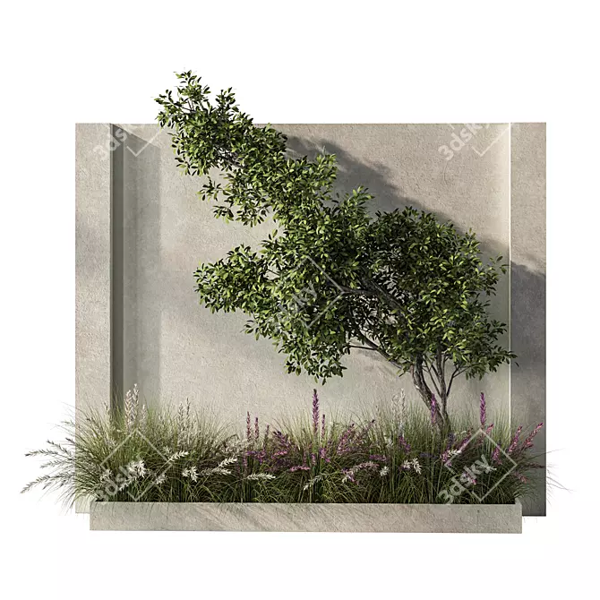 Lush Outdoor Plant Set 3D model image 5