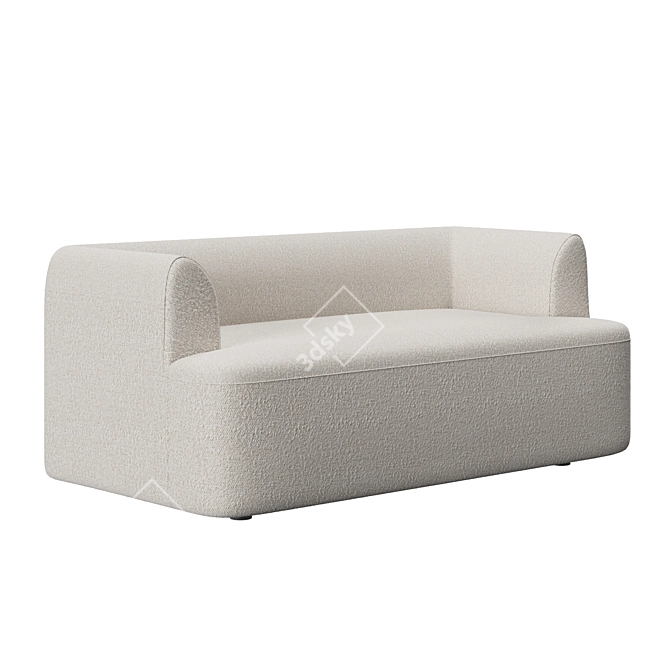 Boucle Gala 2 Seater Sofa 3D model image 1