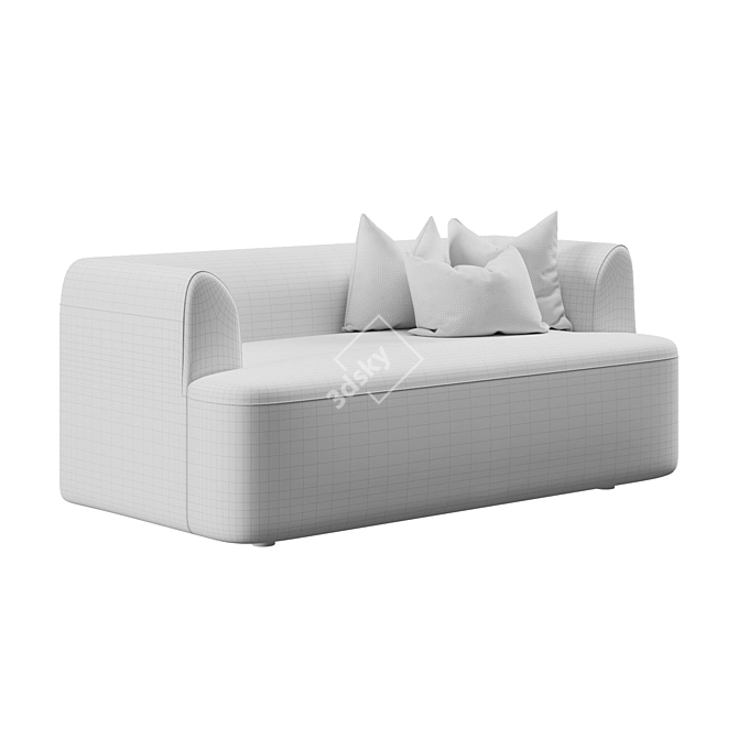 Boucle Gala 2 Seater Sofa 3D model image 8