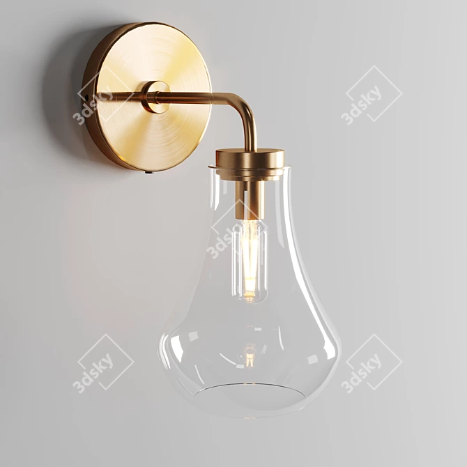 Elegant Arren Wall Sconces 3D model image 2