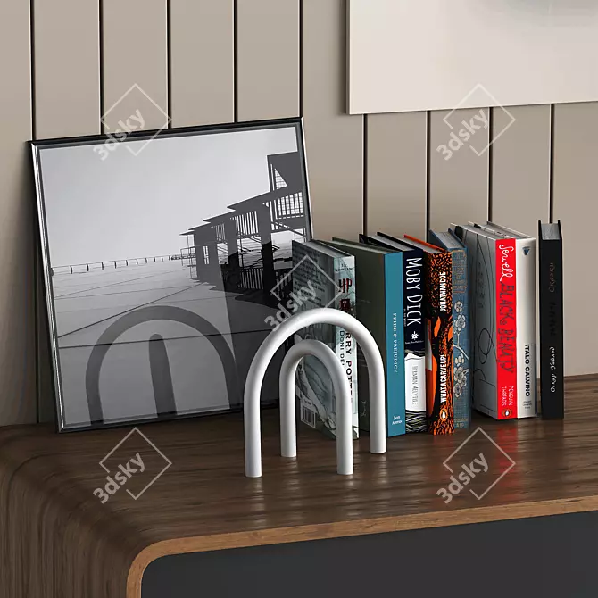 Modern TV Wall with Xiaomi Laser 3D model image 16