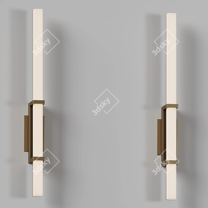 Graphic LED Wall Sconce, Modern Icon 3D model image 4