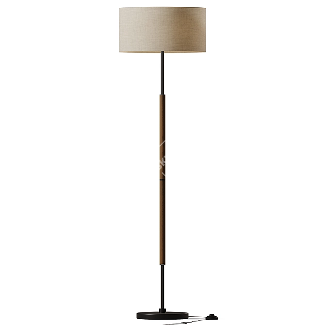 Elegant Traditional Floor Lamp 3D model image 1