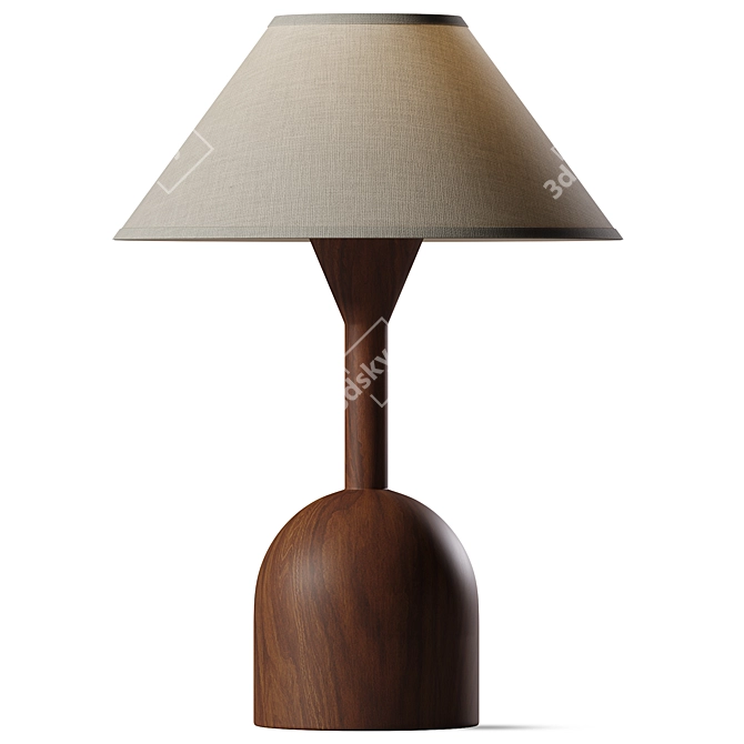 Sleek Metal Cora Table Lamp 3D model image 1