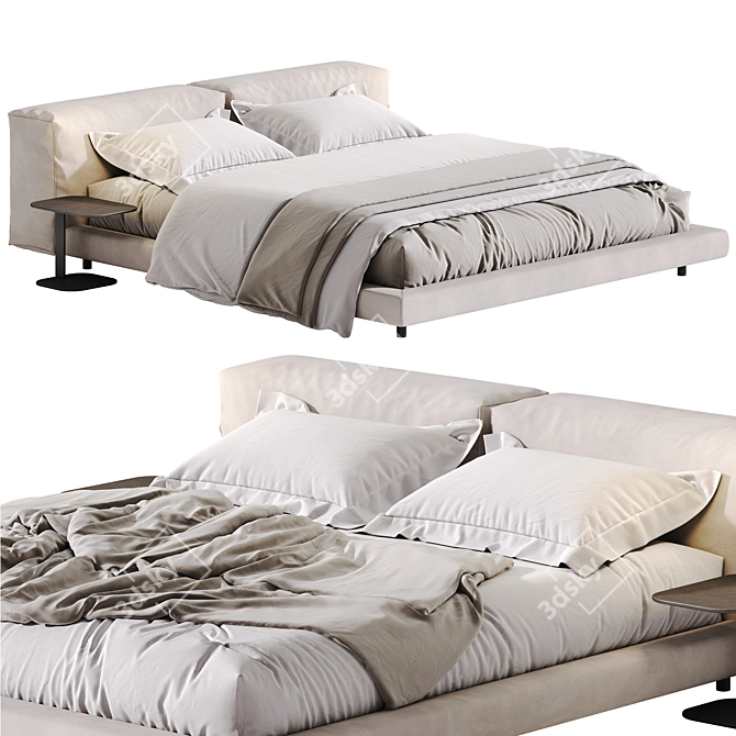 Modern Living Divani SOFTWALL Bed 3D model image 1