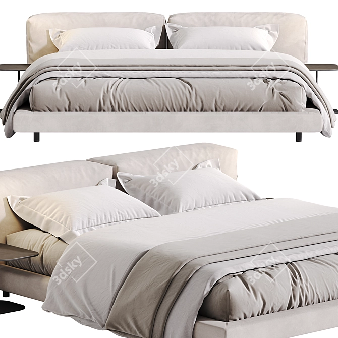 Modern Living Divani SOFTWALL Bed 3D model image 10