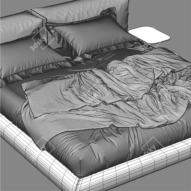 Modern Living Divani SOFTWALL Bed 3D model image 14