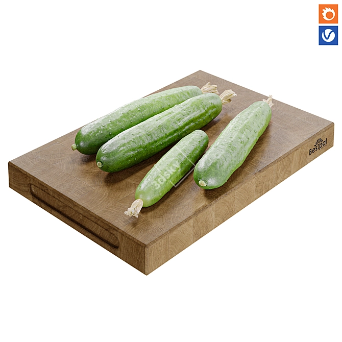 Multifunctional Cucumber Kitchen Board 3D model image 1