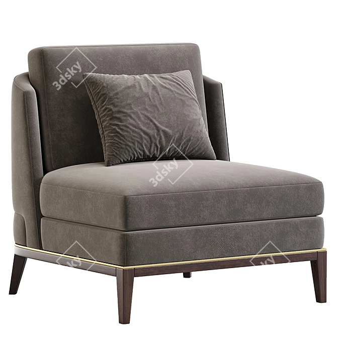 Modern Arthur Armchair 3D Model 3D model image 2