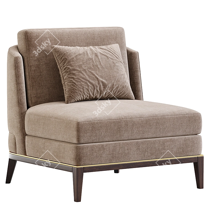 Modern Arthur Armchair 3D Model 3D model image 3