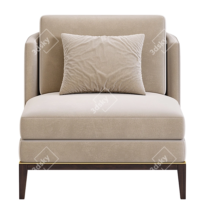 Modern Arthur Armchair 3D Model 3D model image 6