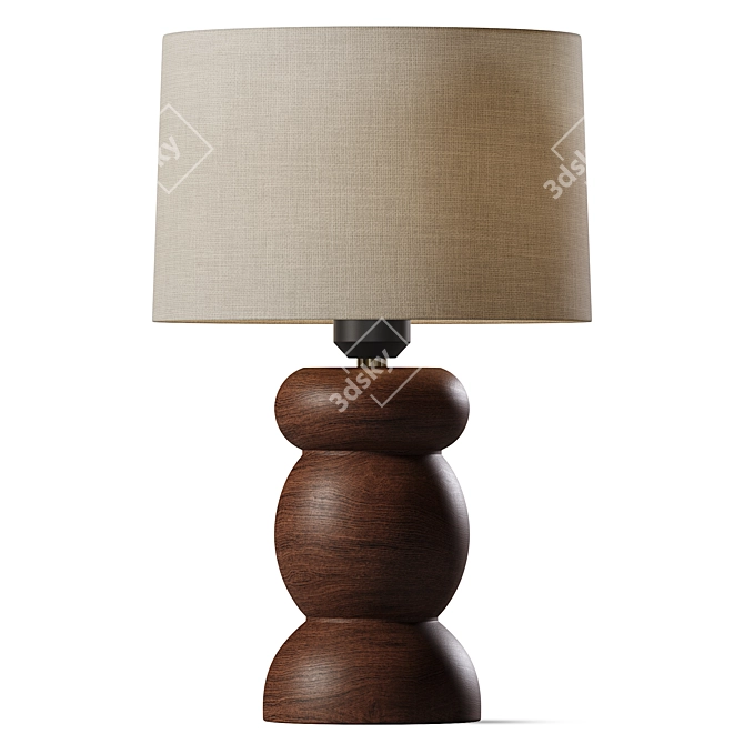 Modern Minimalist Glass Table Lamp 3D model image 1