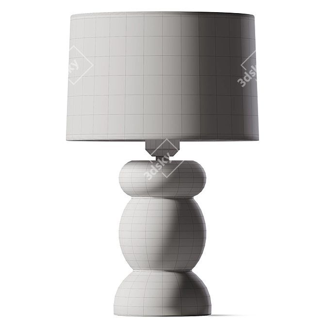 Modern Minimalist Glass Table Lamp 3D model image 2