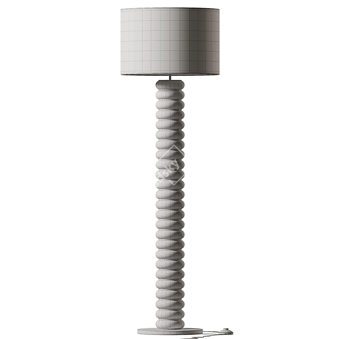 Elegant Tula Twist Floor Lamp 3D model image 3