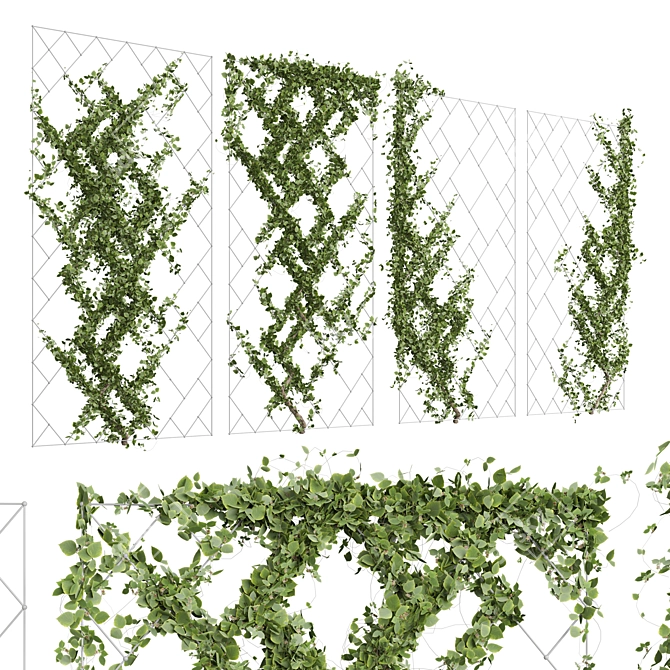 Vertical Garden Partition Decor 2015 3D model image 1