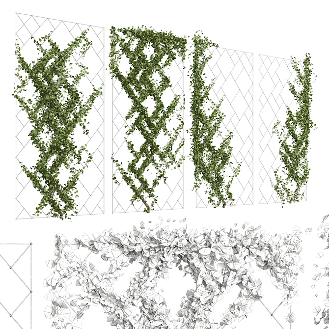 Vertical Garden Partition Decor 2015 3D model image 3