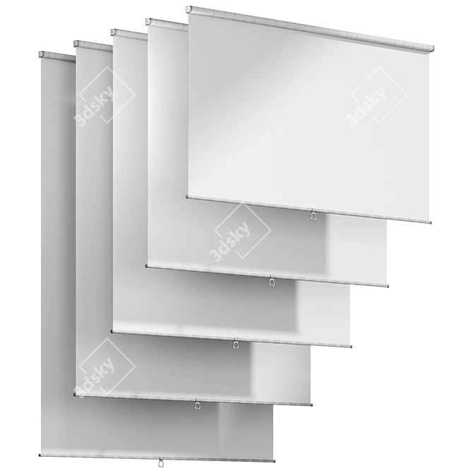 Modern Roller Blinds Curtains 02 3D model image 6