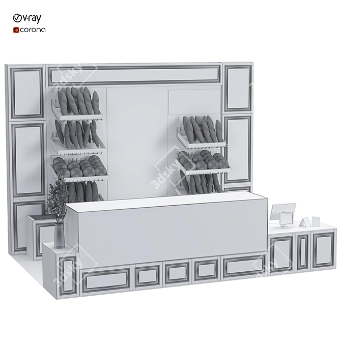 Restaurant Shop 3D Model Collection 3D model image 6