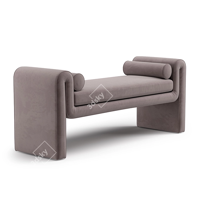 Surrey Fossil Bench, Modern Design 3D model image 2