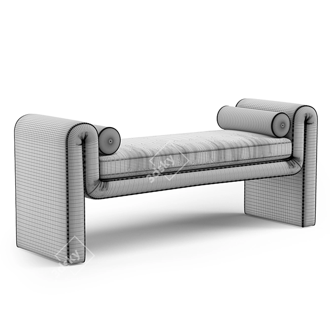 Surrey Fossil Bench, Modern Design 3D model image 4