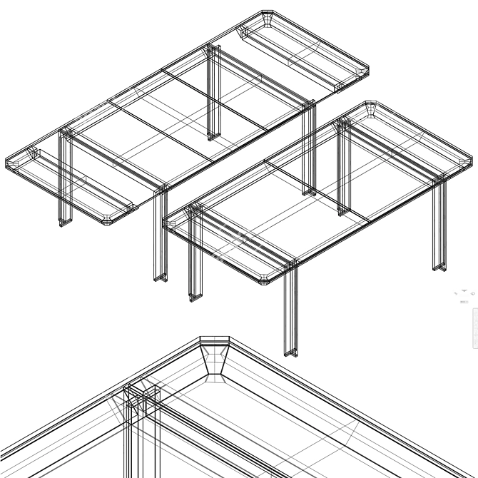 Modern Laskasas CRES Dining Table 3D model image 6