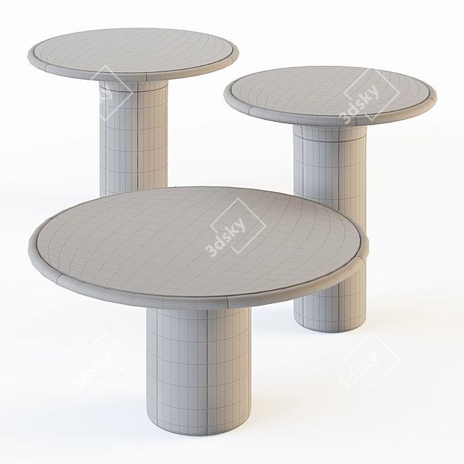 Sleek ECHO Side Tables by COR 3D model image 3