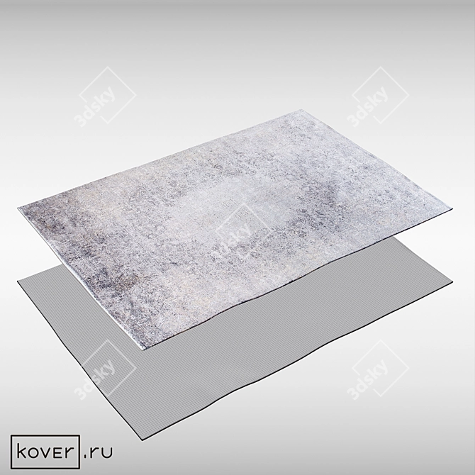  SALVATORE Z342 Modern Floral Rug 3D model image 2