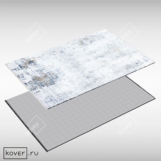 Abstract Eucalyptus Silk Acrylic Carpet 3D model image 2