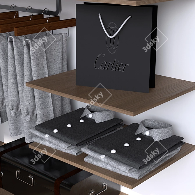 Customizable Wardrobe with Decorative Elements 3D model image 6