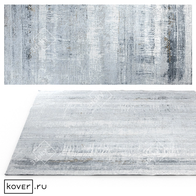 Modern Abstract Venezia Grey Rug 3D model image 1