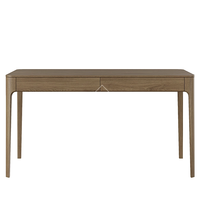 Type Oak Writing Desk: 140x70cm 3D model image 4