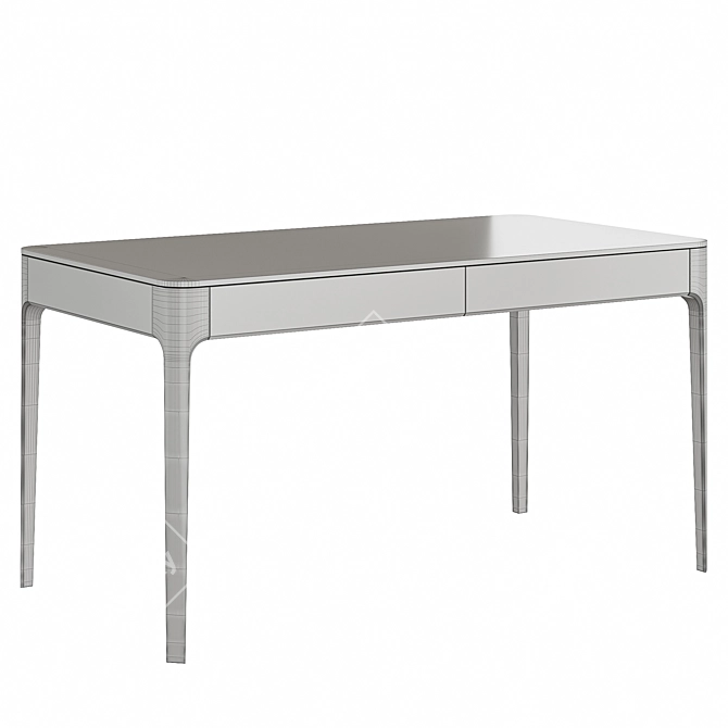 Type Oak Writing Desk: 140x70cm 3D model image 5