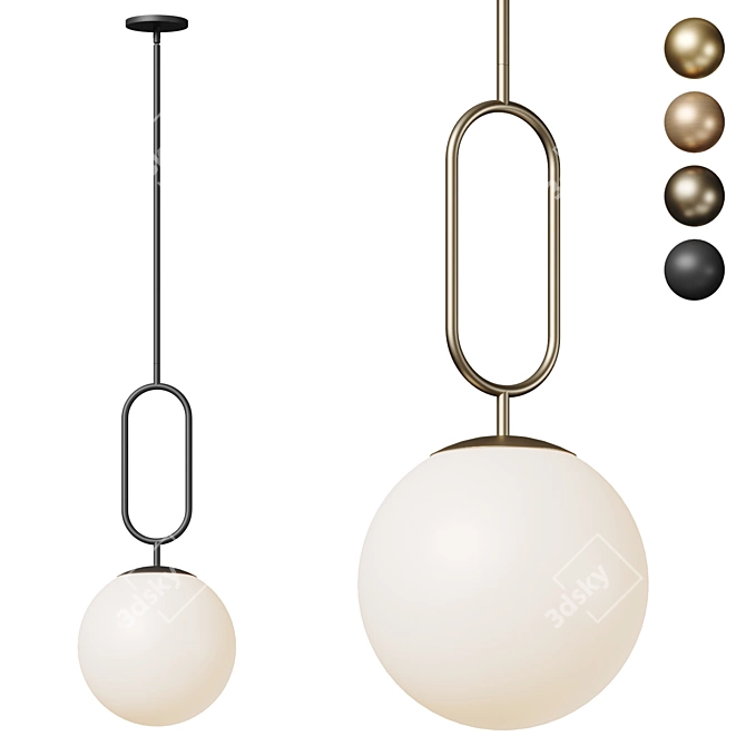 Modern Deco Elegance Pendant Light 3D model image 1