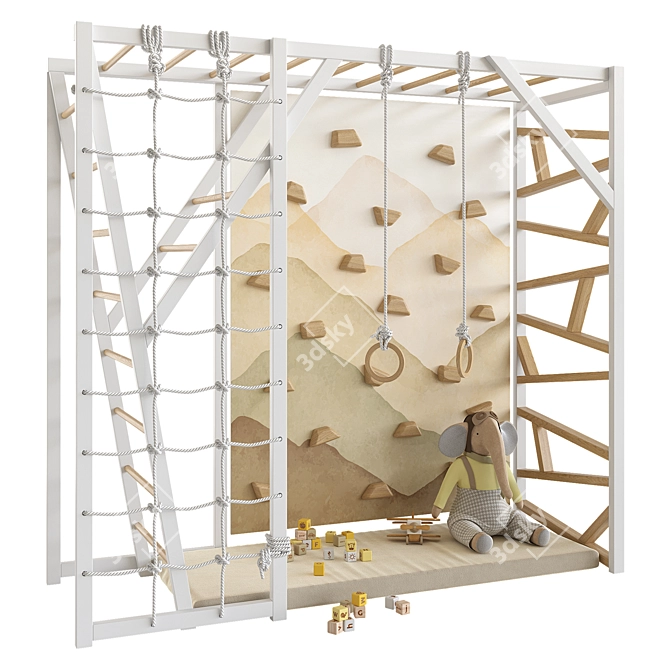 Kids Sports Climbing Gym Set 3D model image 2