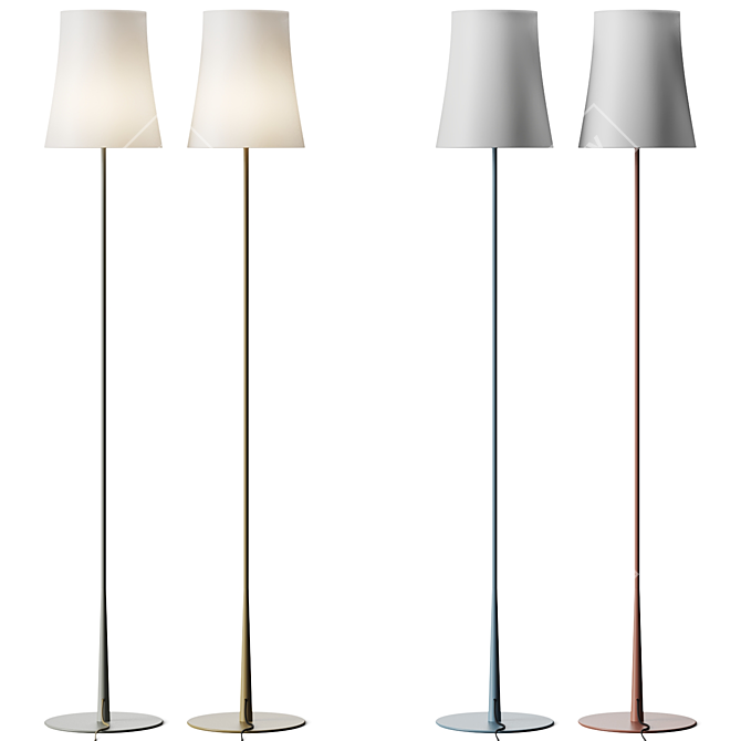 Rotating Birdie Floor Lamp 3D model image 1