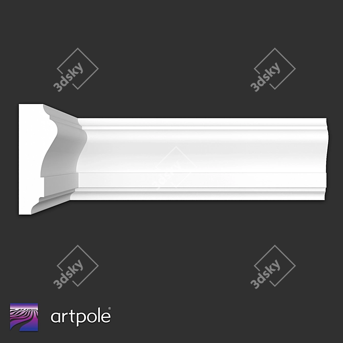 SMG420 Gypsum Molding 40x14mm 3D model image 1