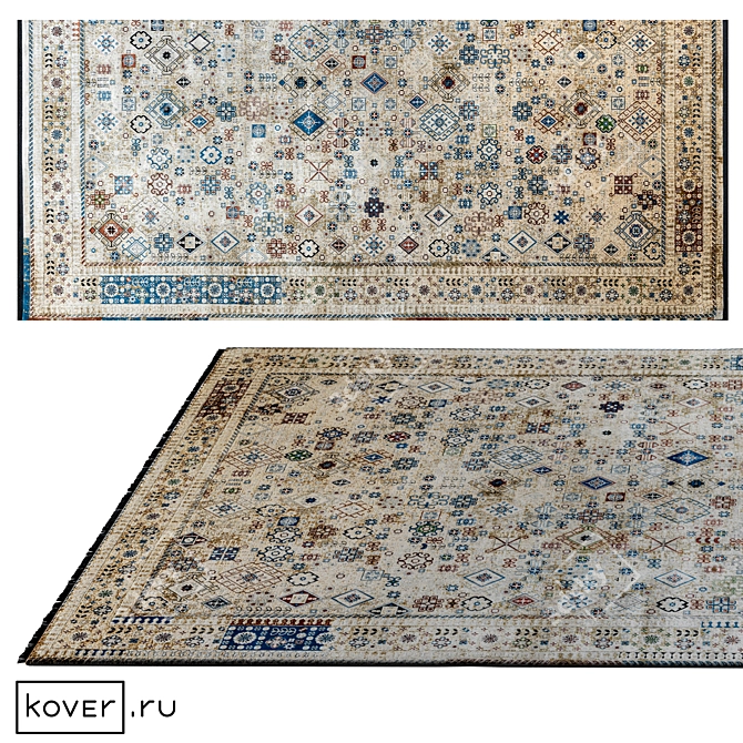 PIETRA Ethnic Rug Turkey Silk 3D model image 1