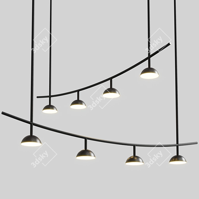 Elegant Tana Pendant Light 3D model image 2