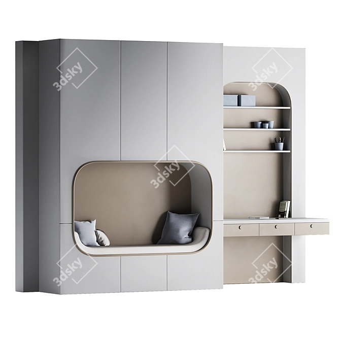 Title: Modern Kids Furniture Set 3D model image 1