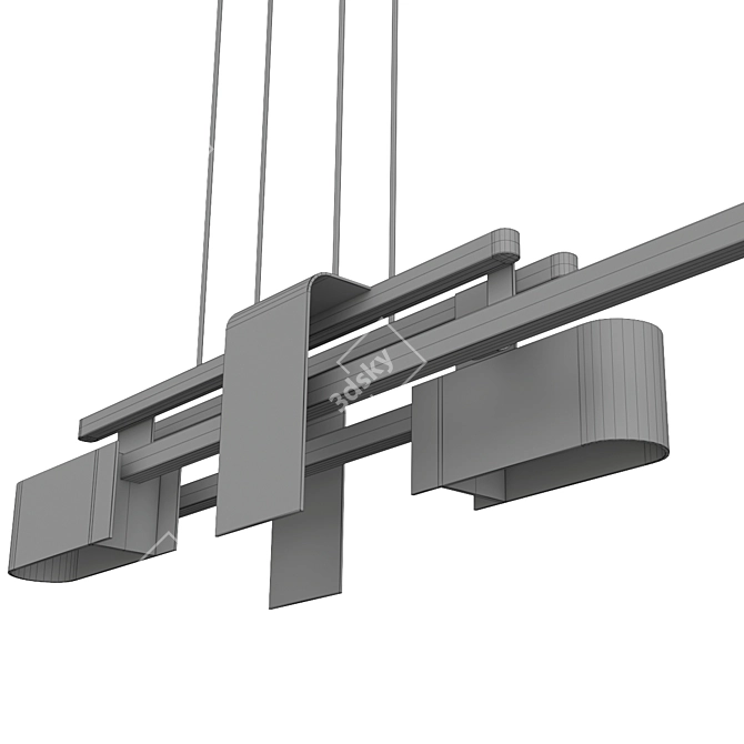 Modern Strata Chandelier Design 3D model image 3