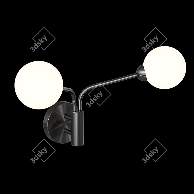 Elegant Corner Design Wall Sconce 3D model image 2