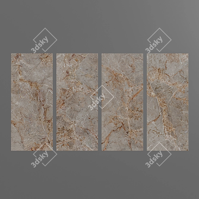 Luxury Stone Marble Brown Tiles 3D model image 3