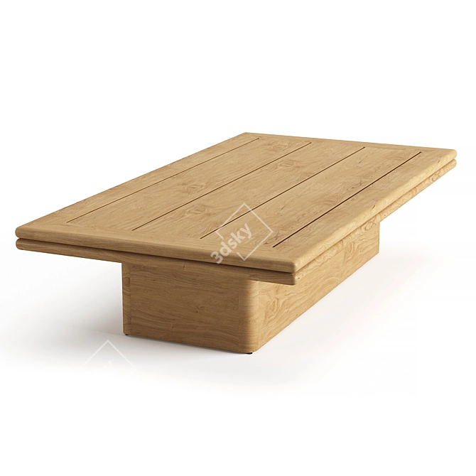 Luxury Bondi Teak Coffee Table 3D model image 2