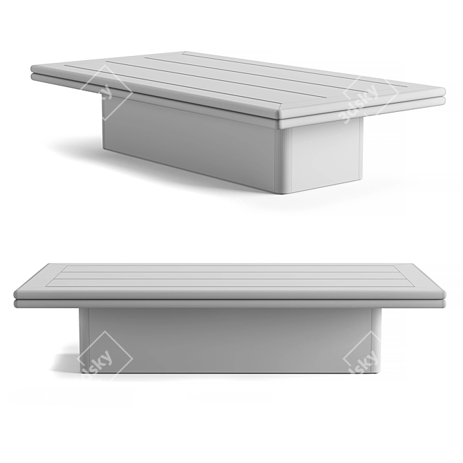 Luxury Bondi Teak Coffee Table 3D model image 3