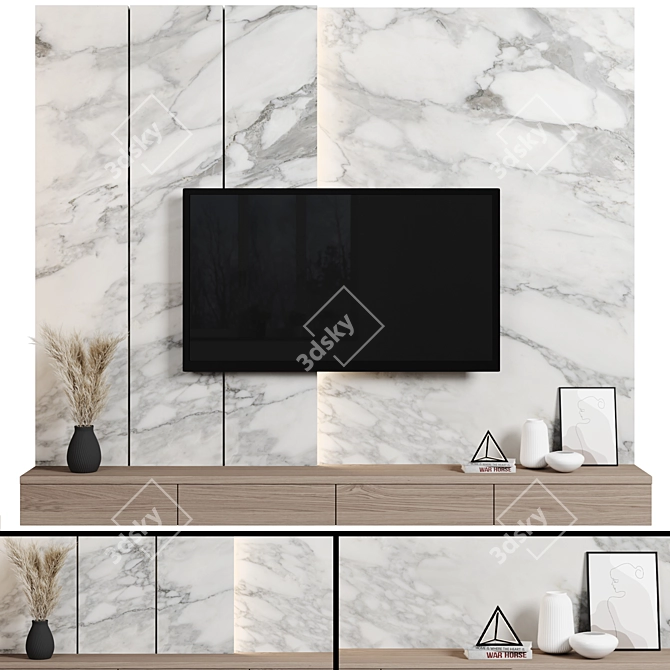  Modular TV Wall Mount Option 3D model image 1