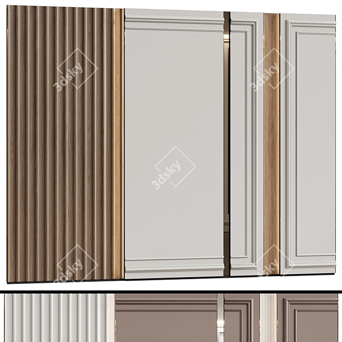 Neoclassical Wall Panels 7 3D model image 1