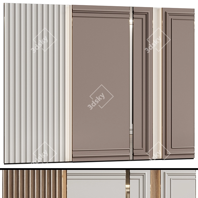 Neoclassical Wall Panels 7 3D model image 2