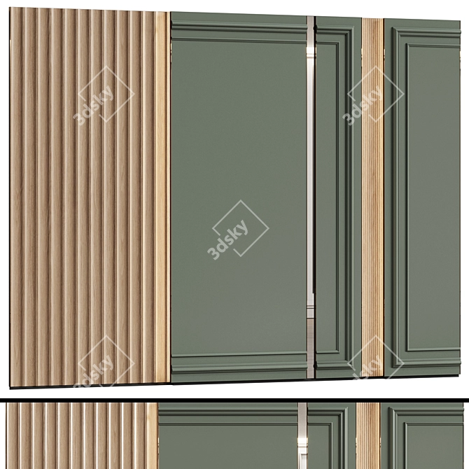 Neoclassical Wall Panels 7 3D model image 3